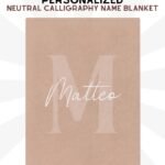 Neutral Custom Name Blanket