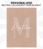 Neutral Custom Name Blanket