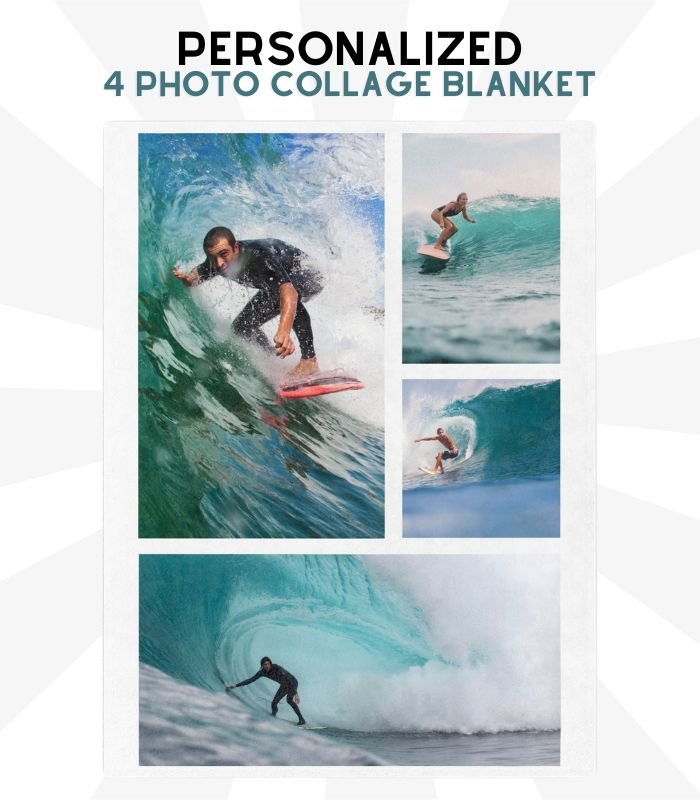 4 Photo Collage Blanket