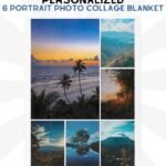 6 Portrait Photo Collage Blanket