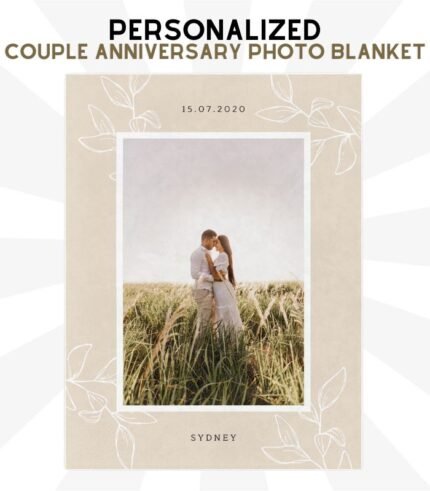 Couple Anniversary Photo Blanket