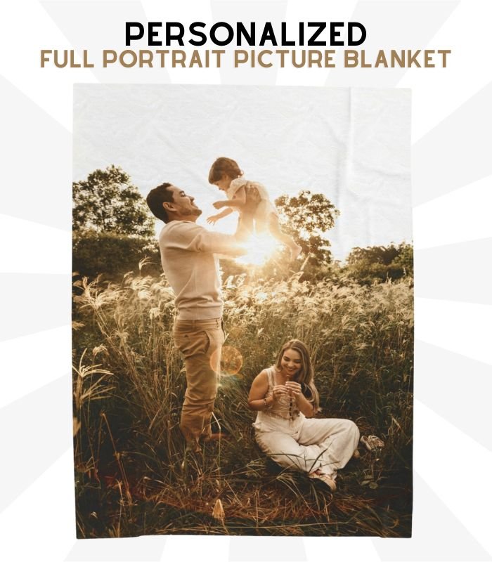 Personalized one photo full portrait blanket