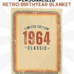 Personalized Birthyear Retro Blanket