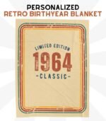 Personalized Birthyear Retro Blanket