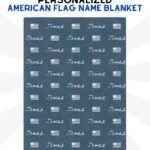 American Flag Pattern - Boys Name Blanket