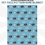 Pet Face Blanket with Name