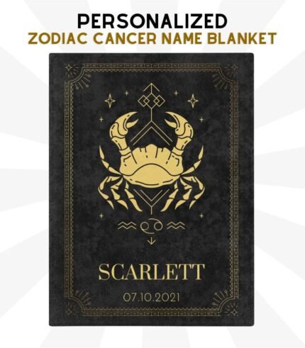 Personalized Cancer Blanket with Name and Birthdate