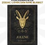 Personalized Capricorn Blanket with Name and Birthdate