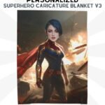 Superhero Caricature Blanket Version 03