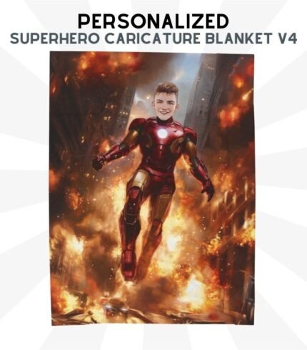 Superhero Caricature Blanket Version 04