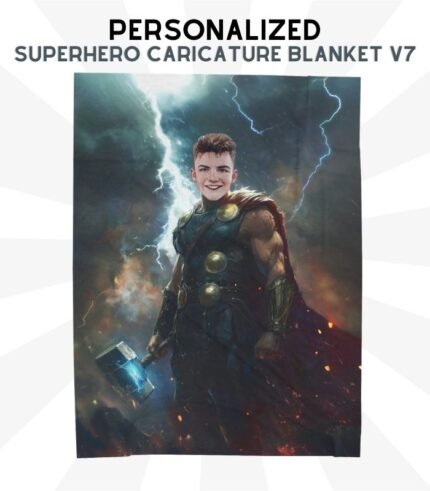 Superhero Caricature Blanket Version 07