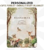 Cute Forest Animals Baby Blanket