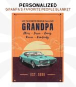 Personalized Blanket for Grandpa - Grandpa's Favorite People Blanket