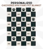 Checkered Dog Blanket - Personalized Dog Name Blanket