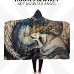 Art Nouveau Angel Hoodie Blanket