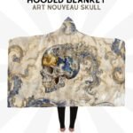 Art Nouveau Skull Hoodie Blanket