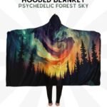 Forest Sky Psychedelic Hoodie Blanket