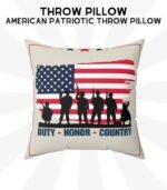 Duty Honor Country Patriotic Pillow