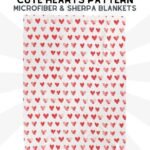 Red Hearts Blanket - Heart Pattern Blanket