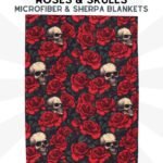 Skull and Roses Blanket
